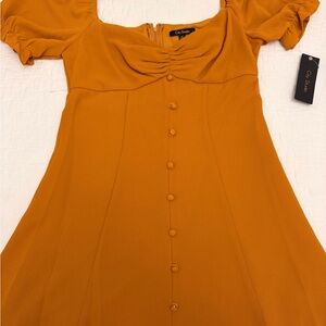 City Studio Women's Mustard Mini Dress